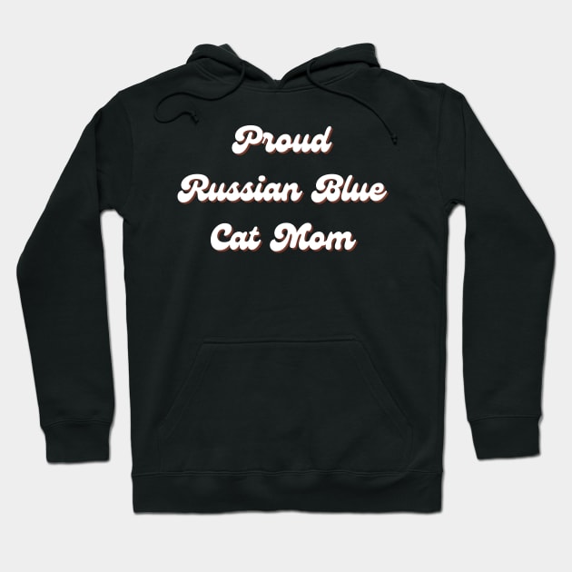 Russian Blue Cat Hoodie by CityTeeDesigns